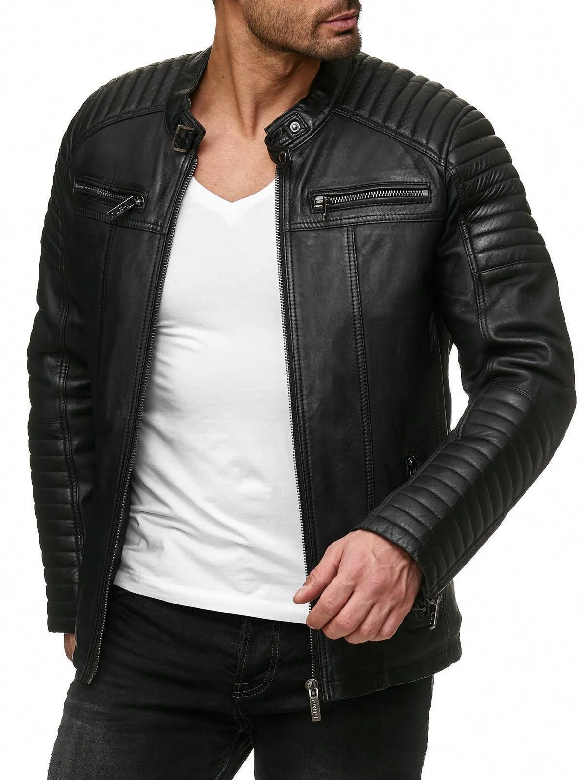 Cooper Biker Style Leather Jacket