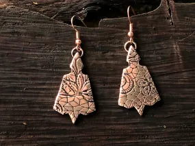 Copper Floral Earrings