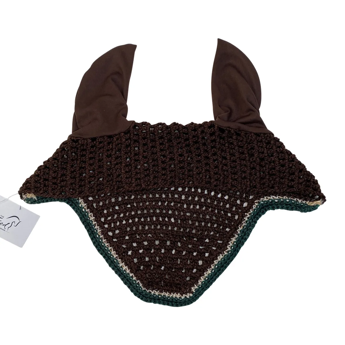 Crochet Fly Bonnet in Chocolate - Full