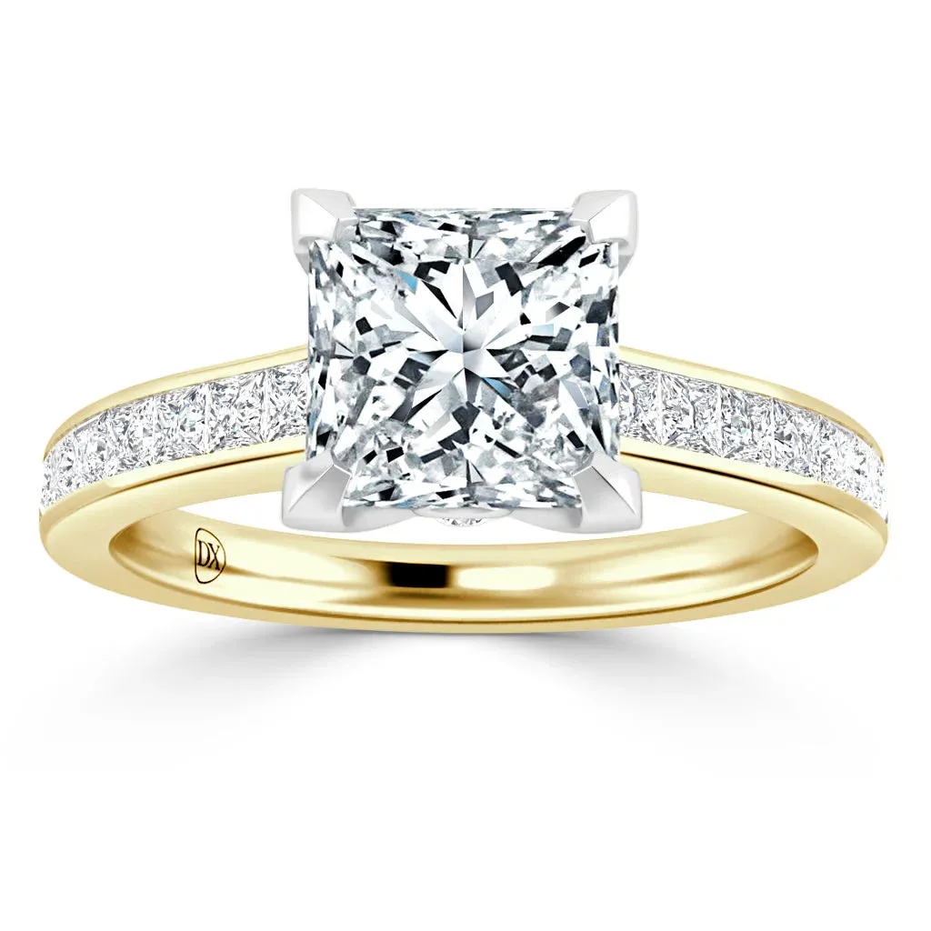 Crystal - 18ct Yellow Gold - Princess