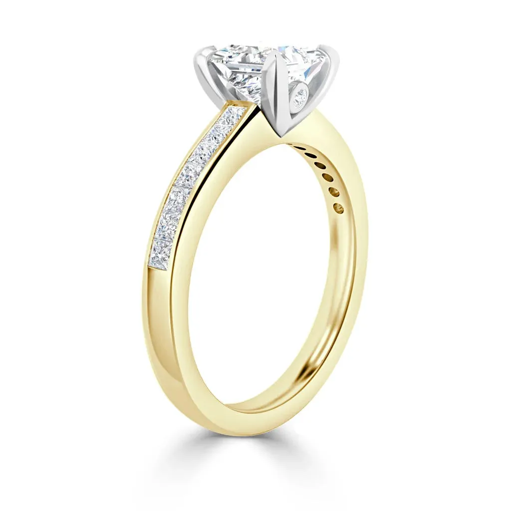 Crystal - 18ct Yellow Gold - Princess