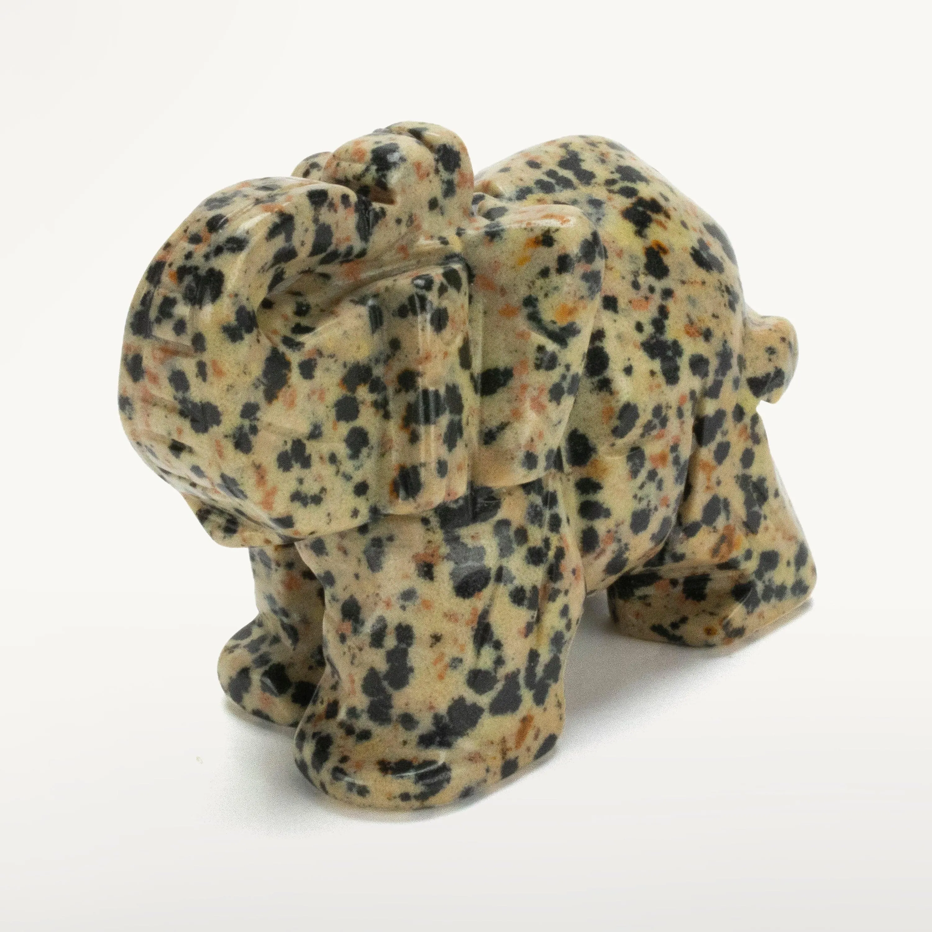 Dalmation Jasper Elephant Carving