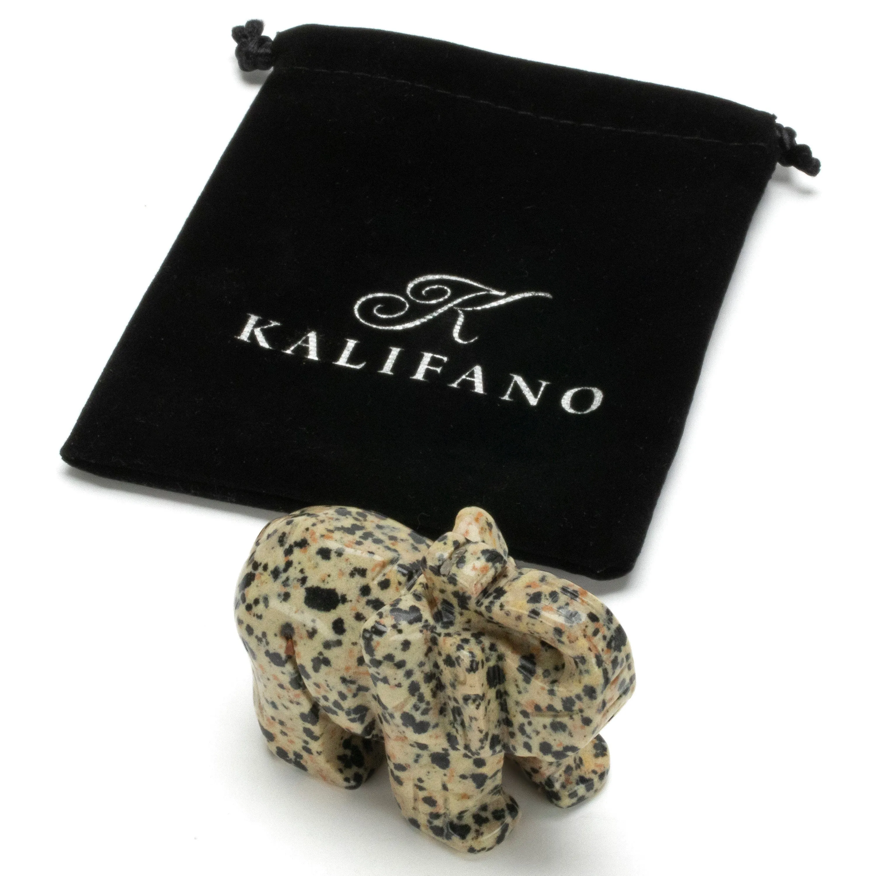 Dalmation Jasper Elephant Carving