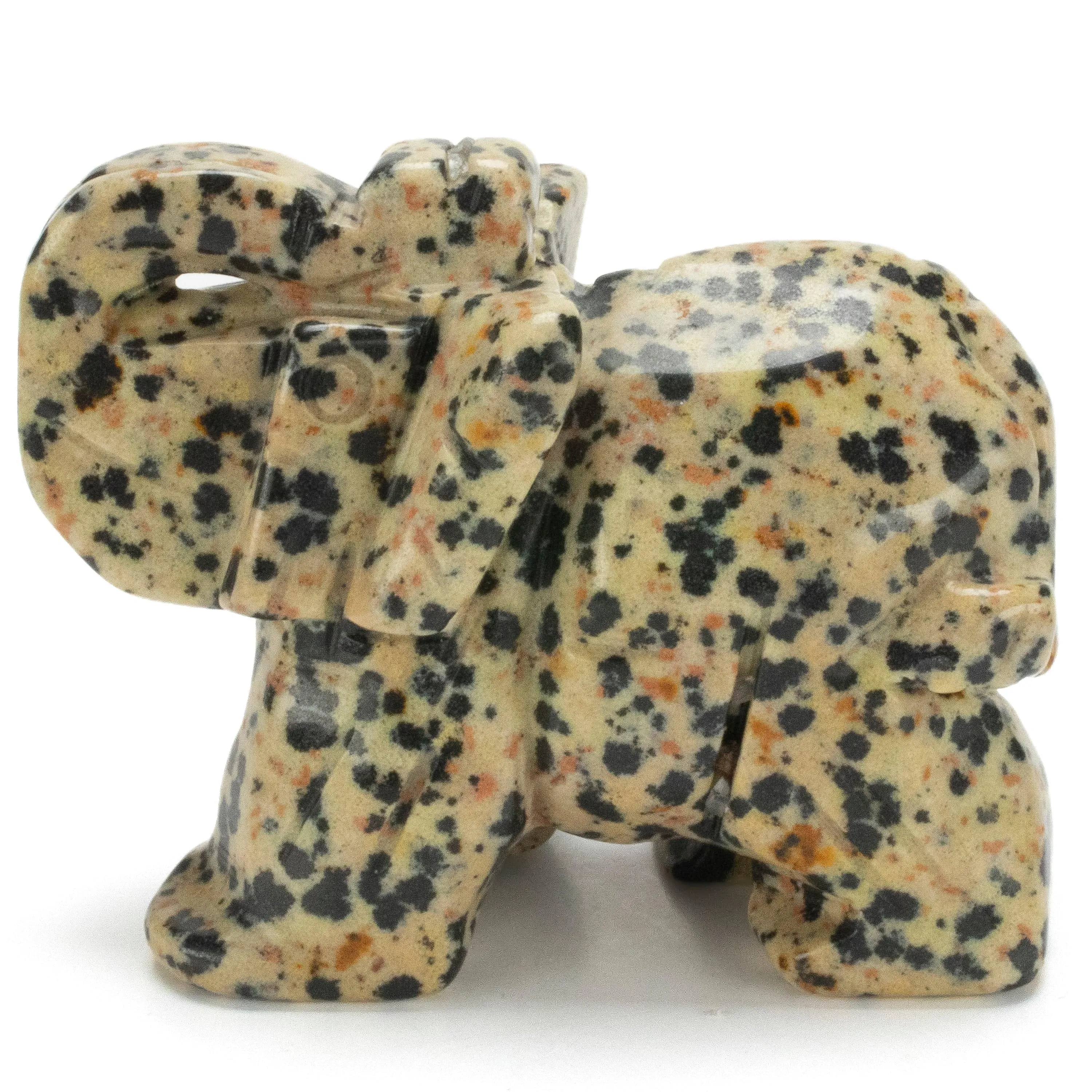 Dalmation Jasper Elephant Carving