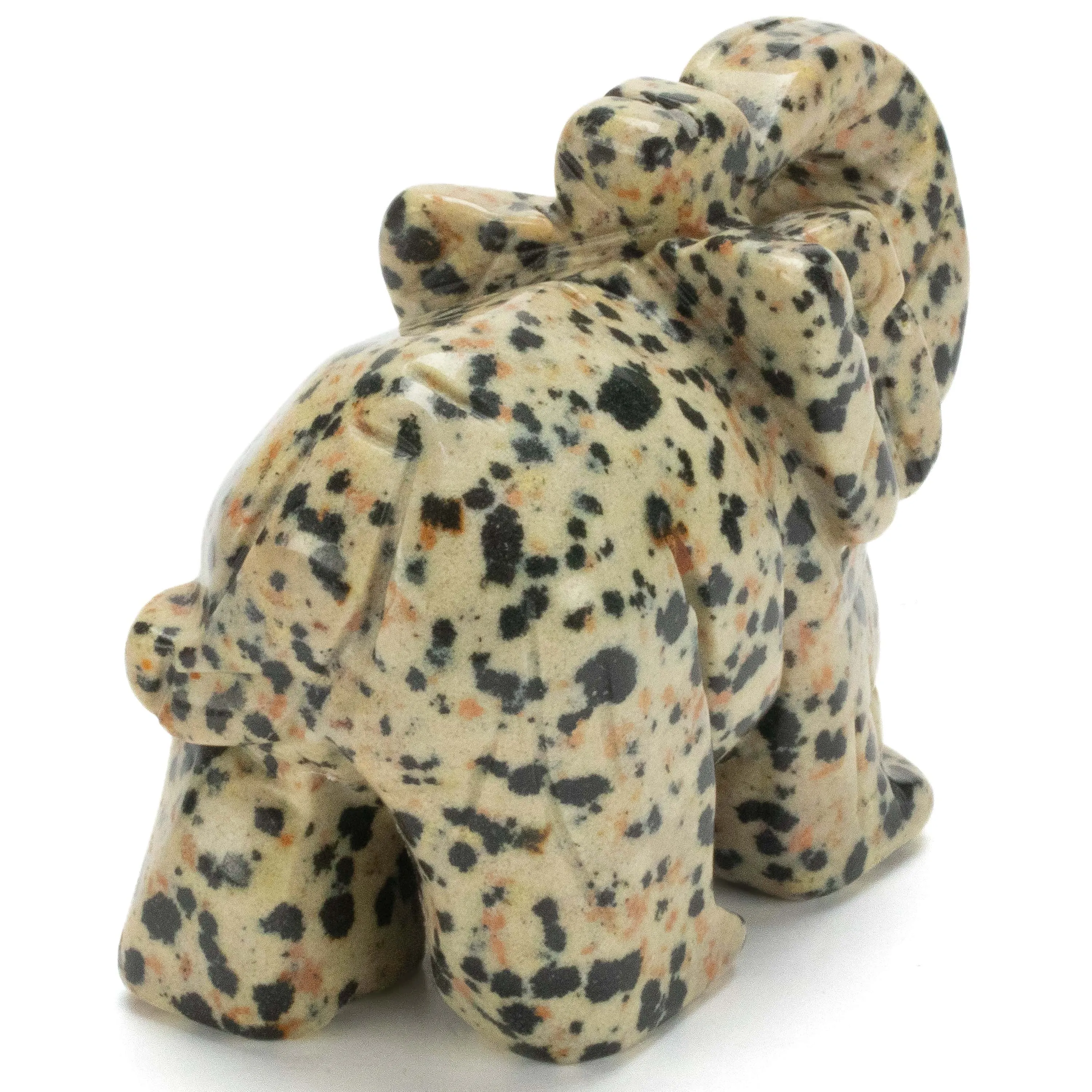 Dalmation Jasper Elephant Carving