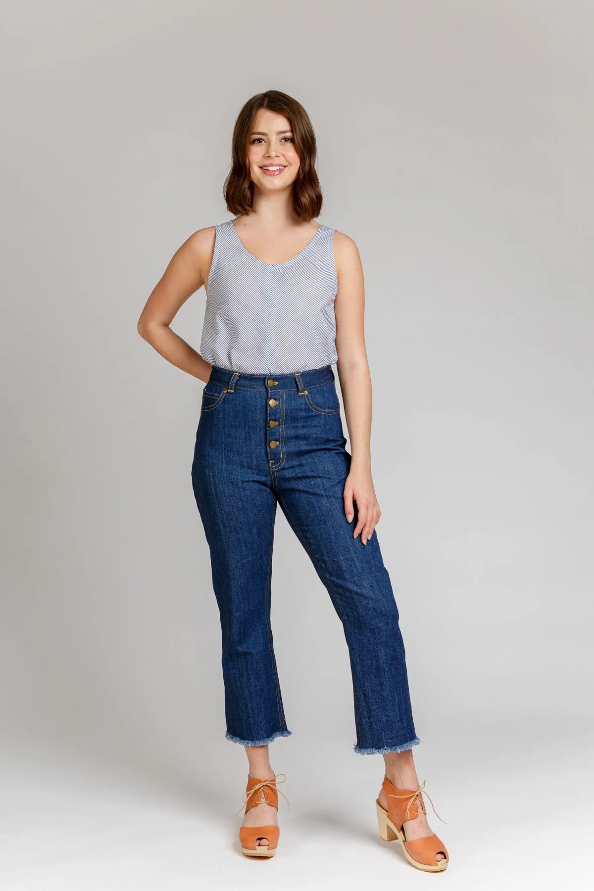 Dawn Jeans Sewing Pattern by Megan Nielsen Patterns, Sizes 0-20