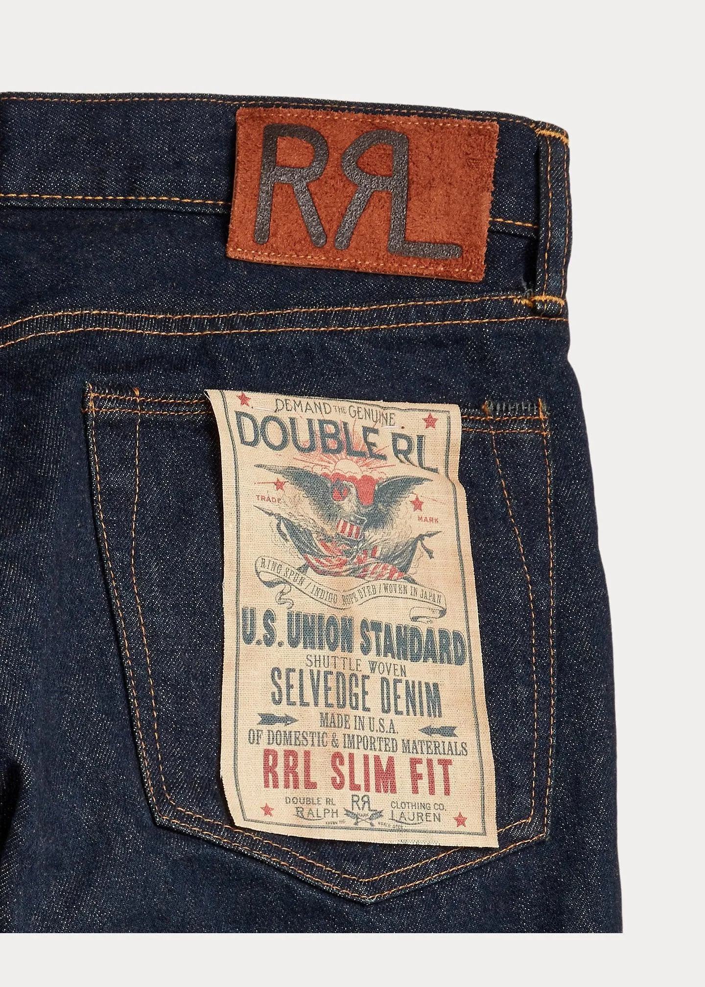 Double RL - Slim Fit Once-Washed Selvedge Jean