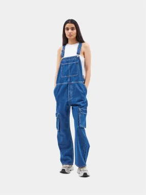 Dr Denim Cordelia Dungaree - Pebble Mid Stone