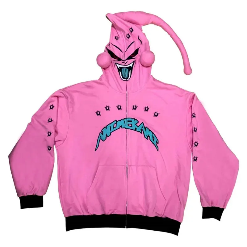 Dragon Ball Majin Buu Zipper Coat Fashion Style Loose Casual Warm Jacket Anime