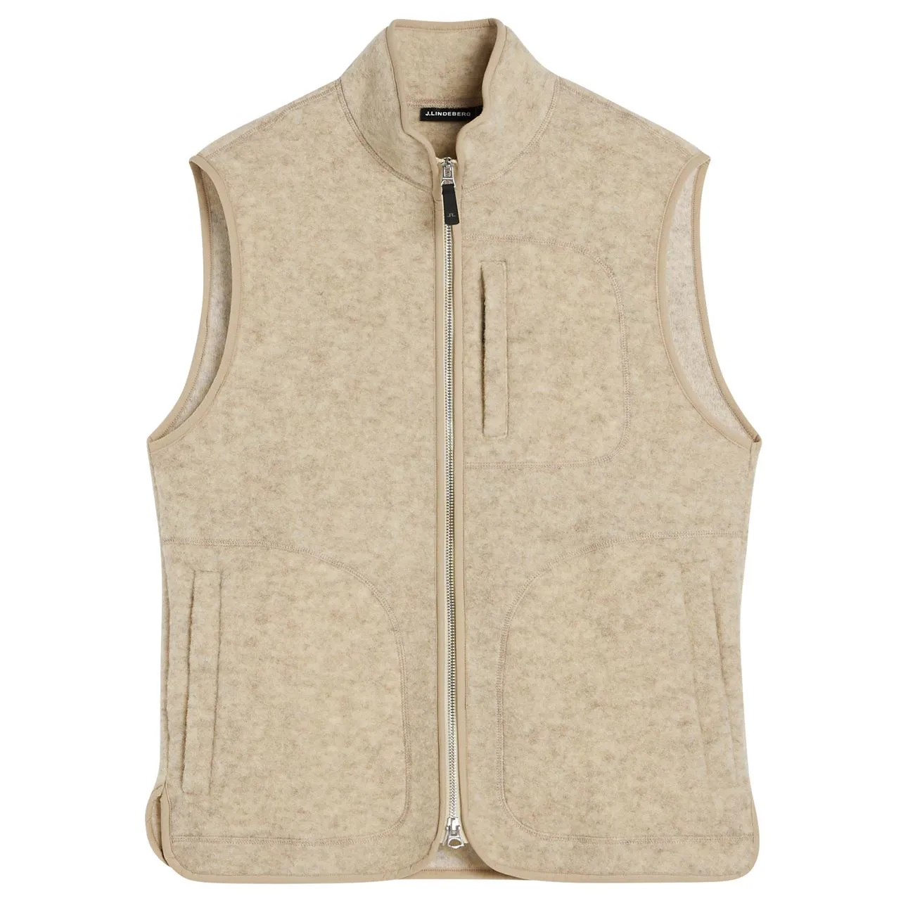 Duncan Wool Fleece Gilet Oyster Grey - AW23