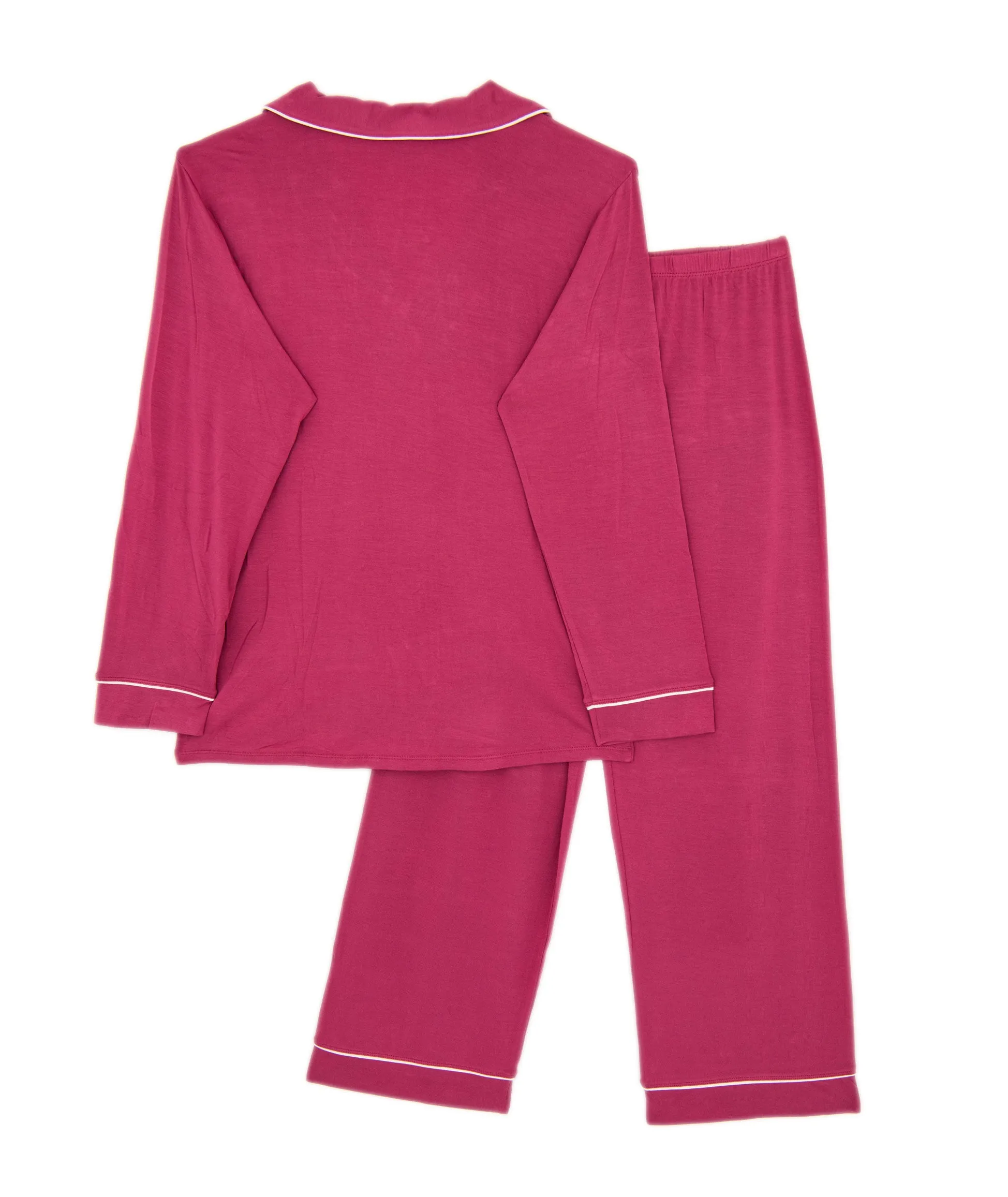 Eberjey Women Gisele Long PJ Set Raspberry/Ivory