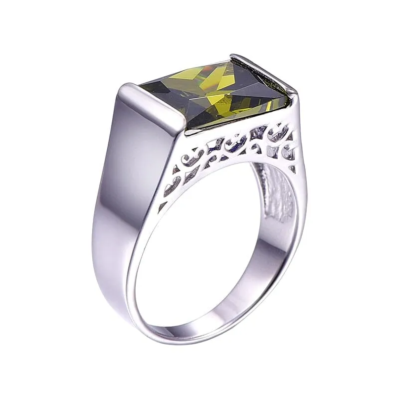 Elegant and Fashionable Peridot Stone Ring - 925 Sterling Silver