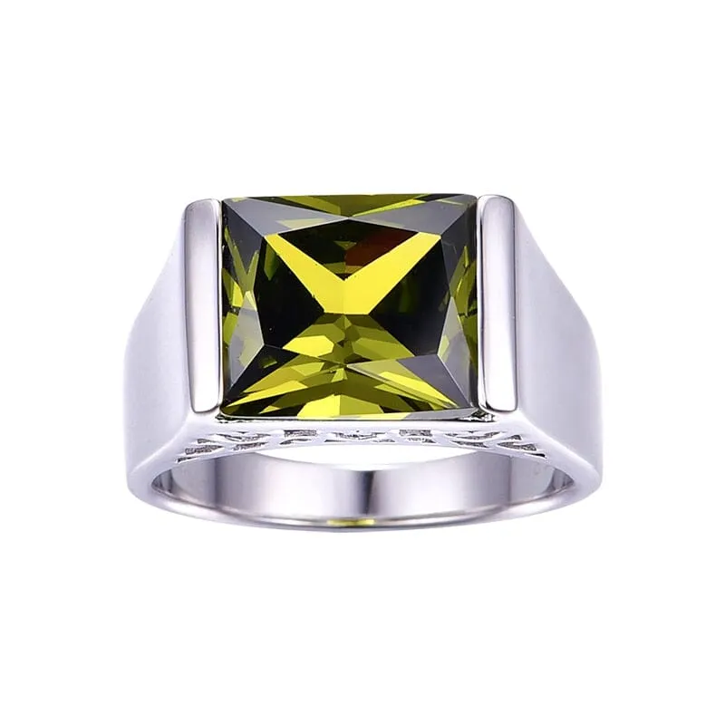 Elegant and Fashionable Peridot Stone Ring - 925 Sterling Silver