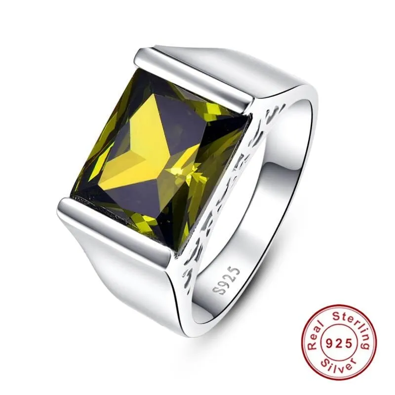 Elegant and Fashionable Peridot Stone Ring - 925 Sterling Silver