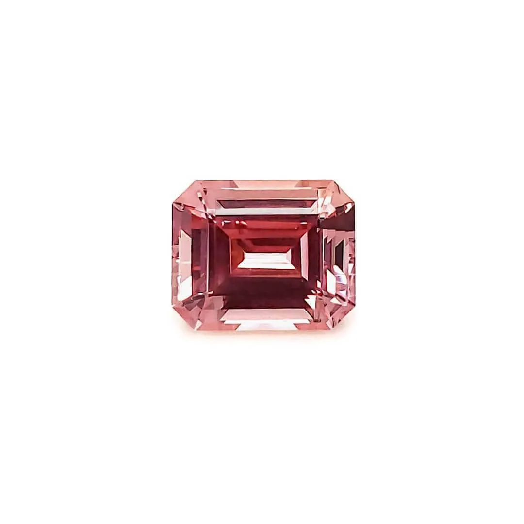 Emerald Cut Lab Created Champagne Sapphire Gemstone