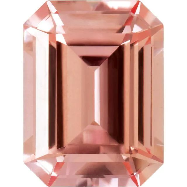 Emerald Cut Lab Created Champagne Sapphire Gemstone