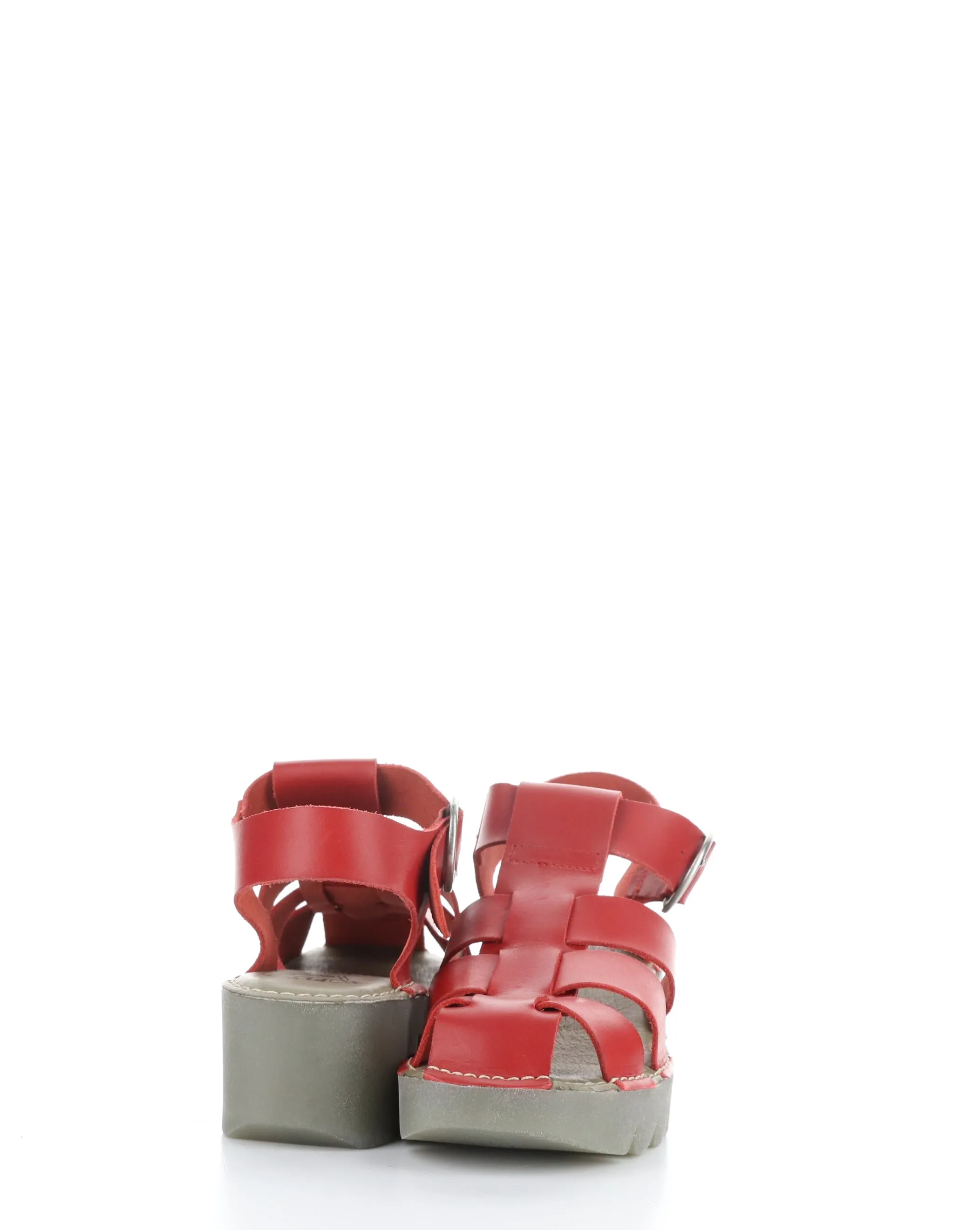 EMME511FLY 007 RED Round Toe Sandals