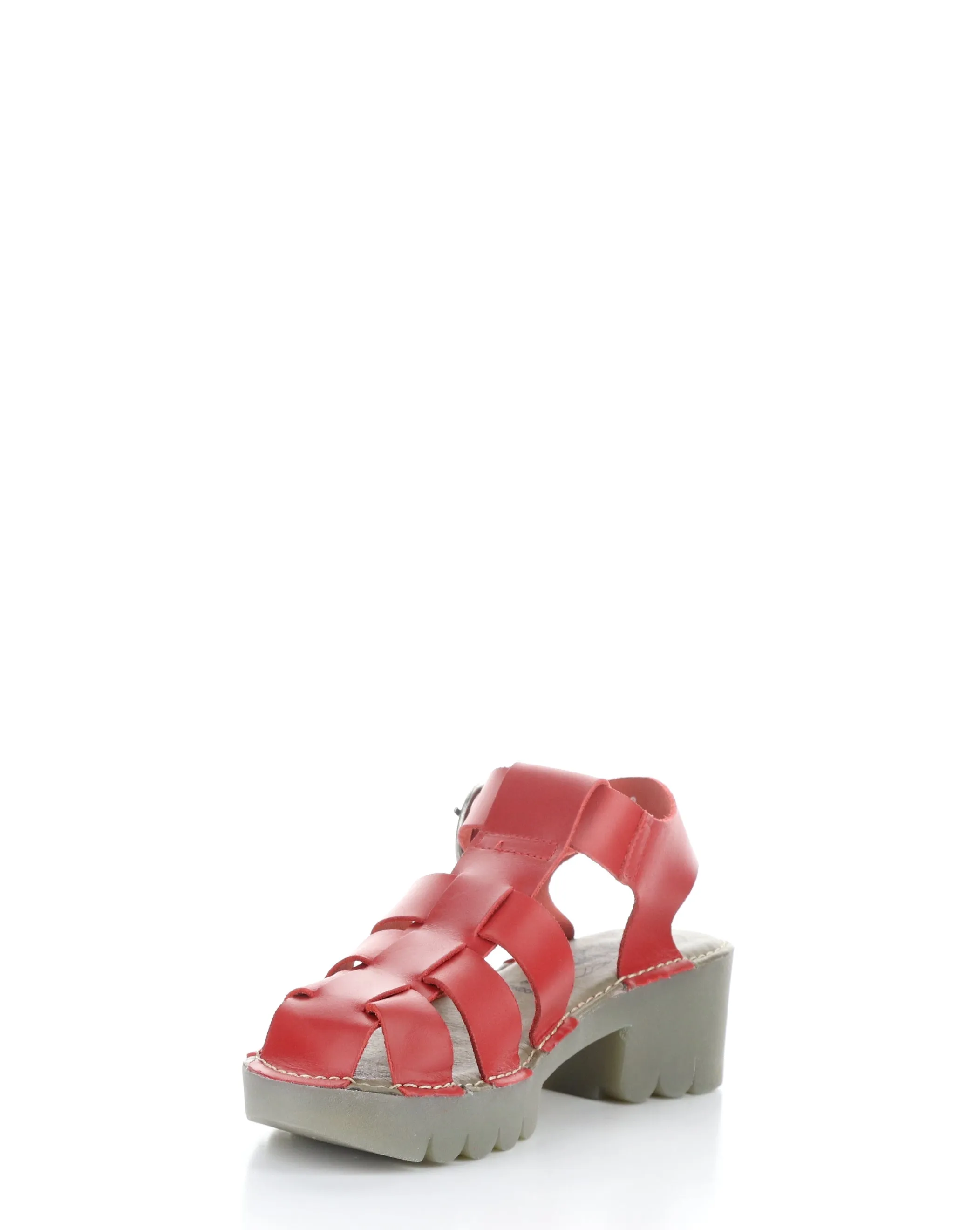 EMME511FLY 007 RED Round Toe Sandals