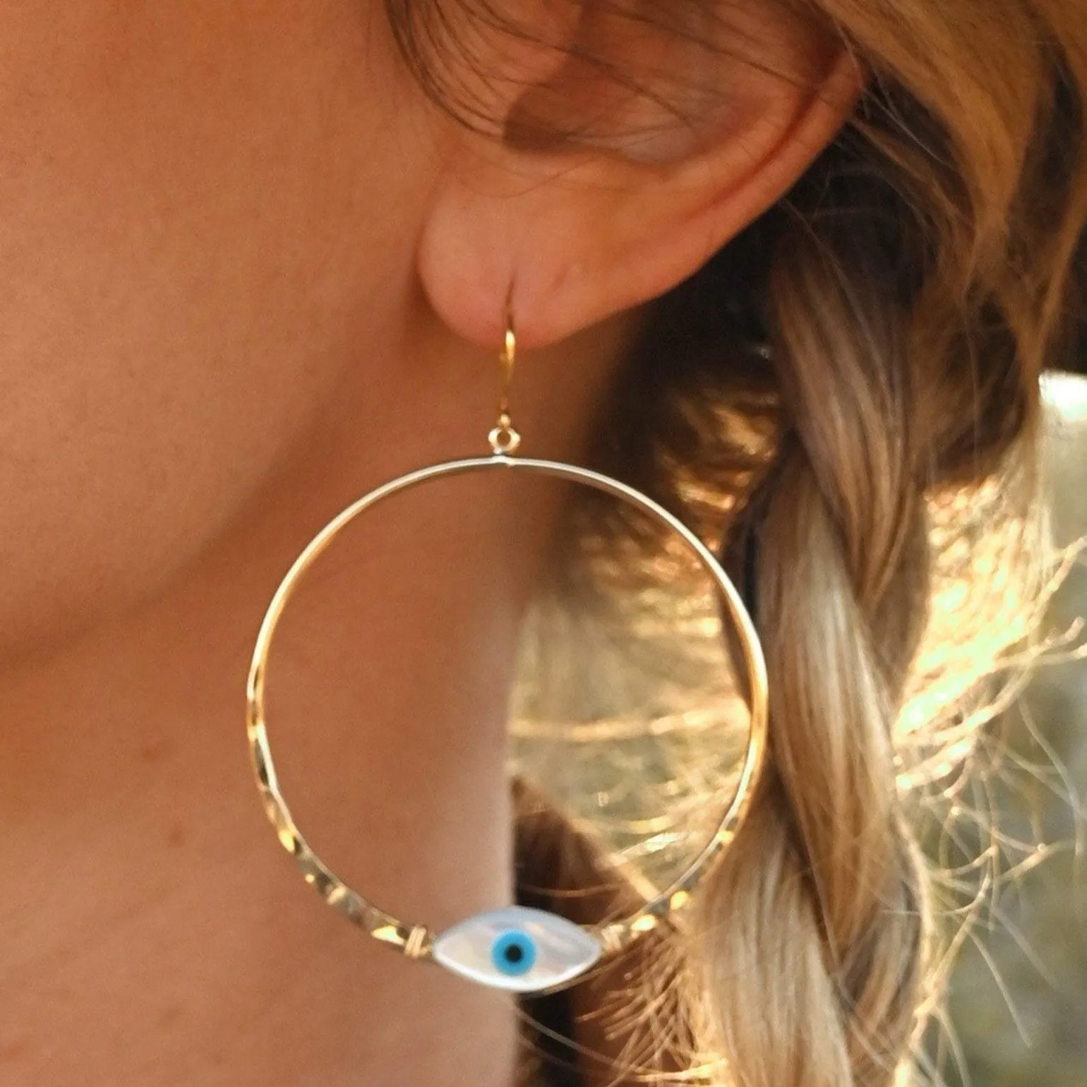 Evil Eye Protect Your Peace Earrings