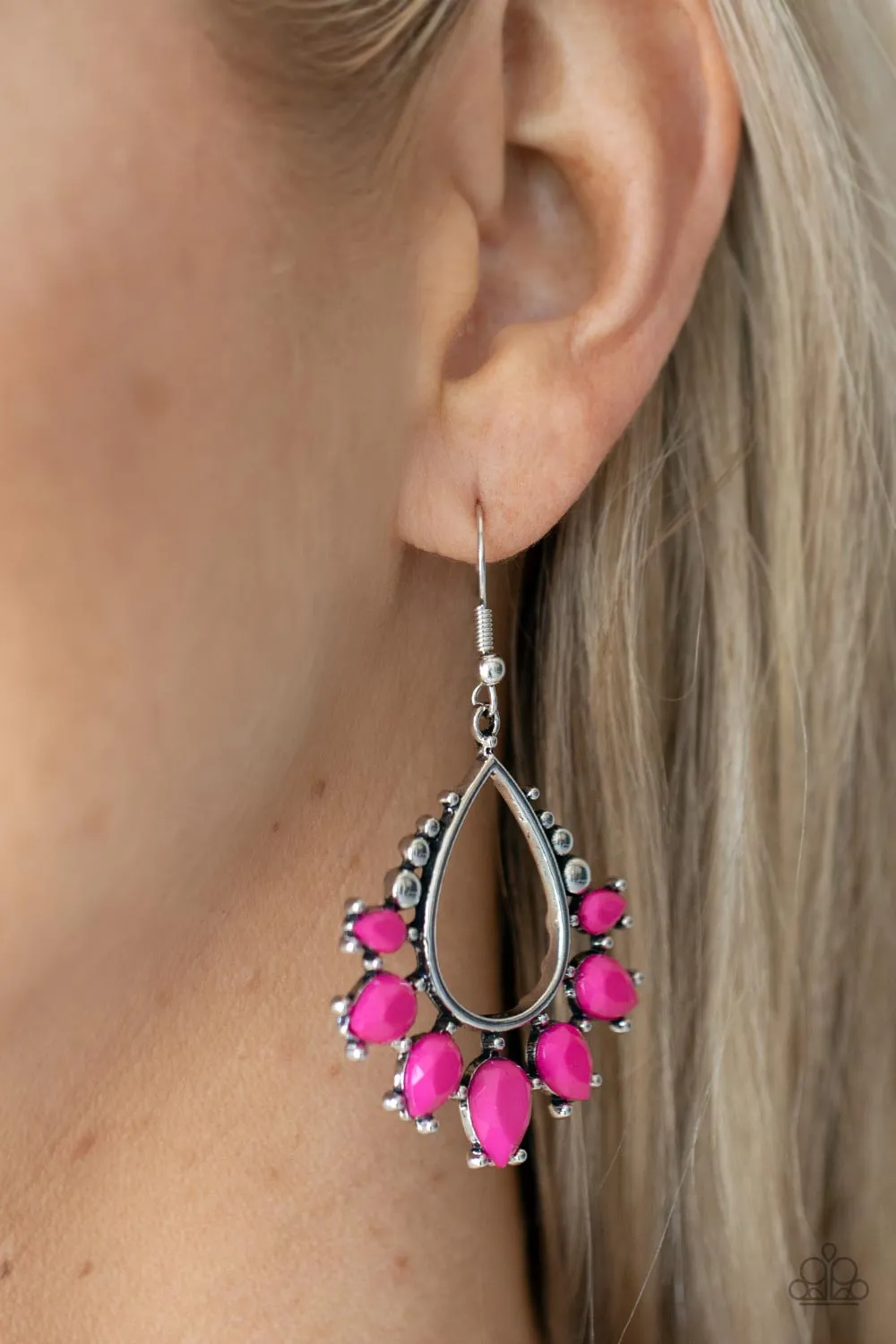 Flamboyant Ferocity - Pink Paparazzi Earrings