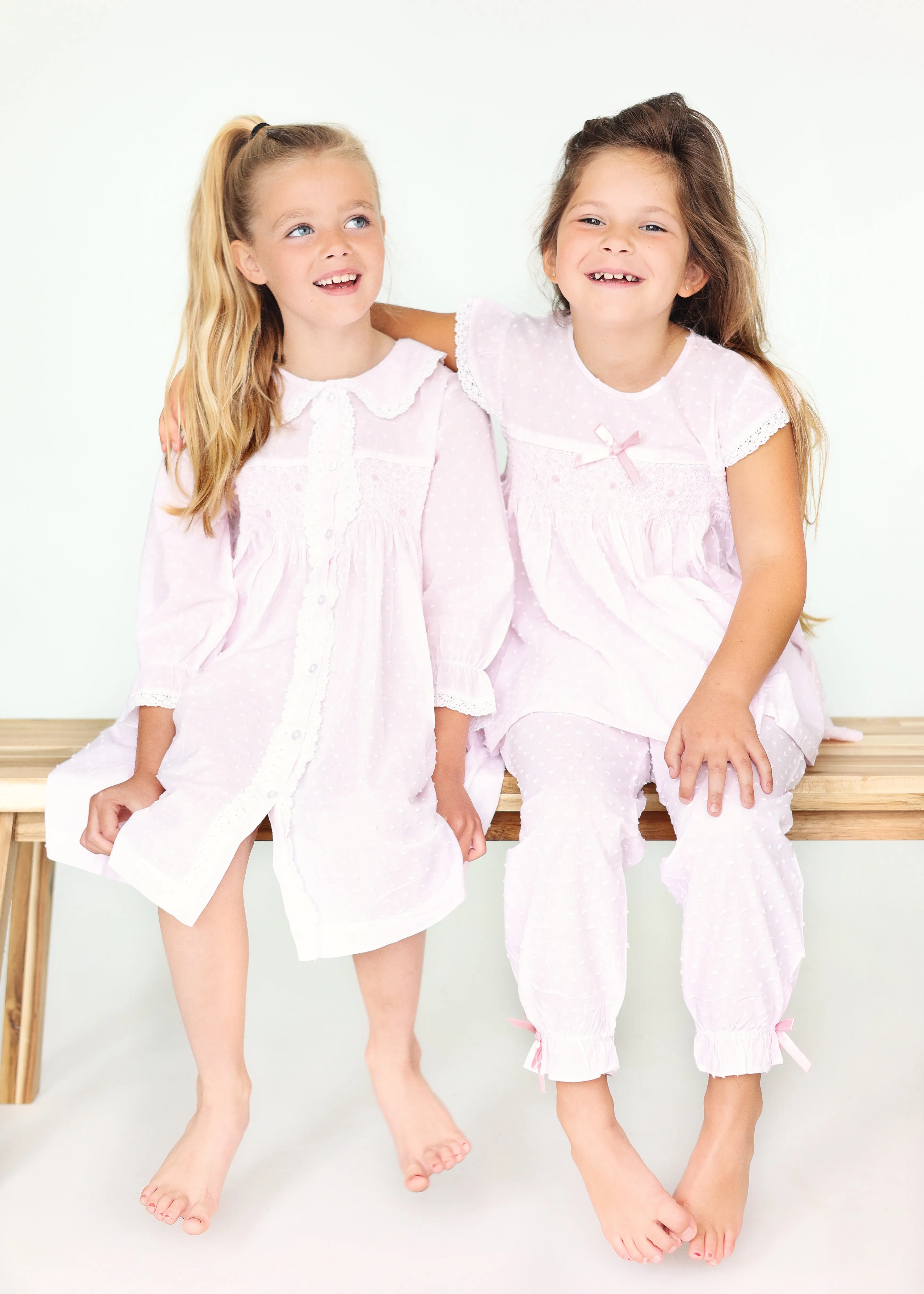 Girls Smocked Pink Dressing Gown