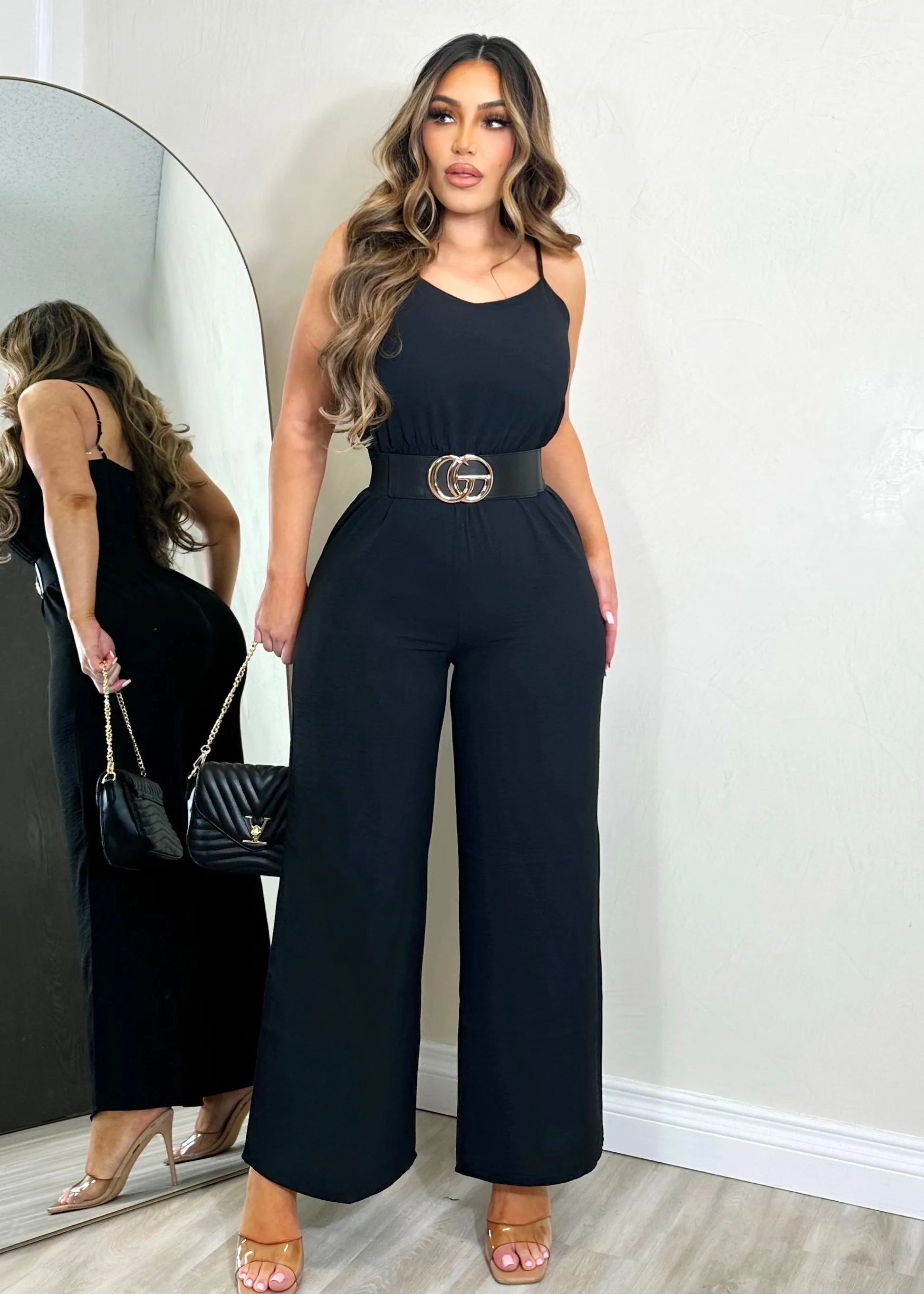 Go All Out  Jumpsuit Black