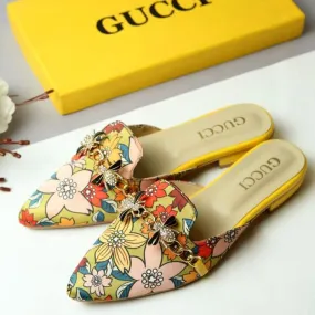 GU Floral Pumps Shoes for Women-1013