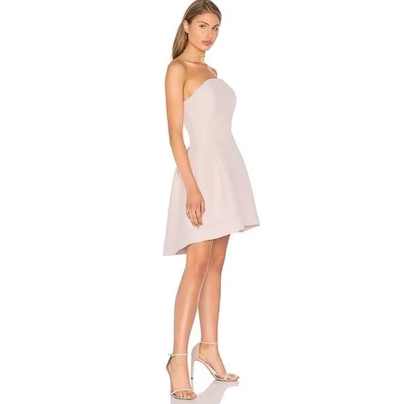 Halston Heritage New Barely Pink Strapless Dress