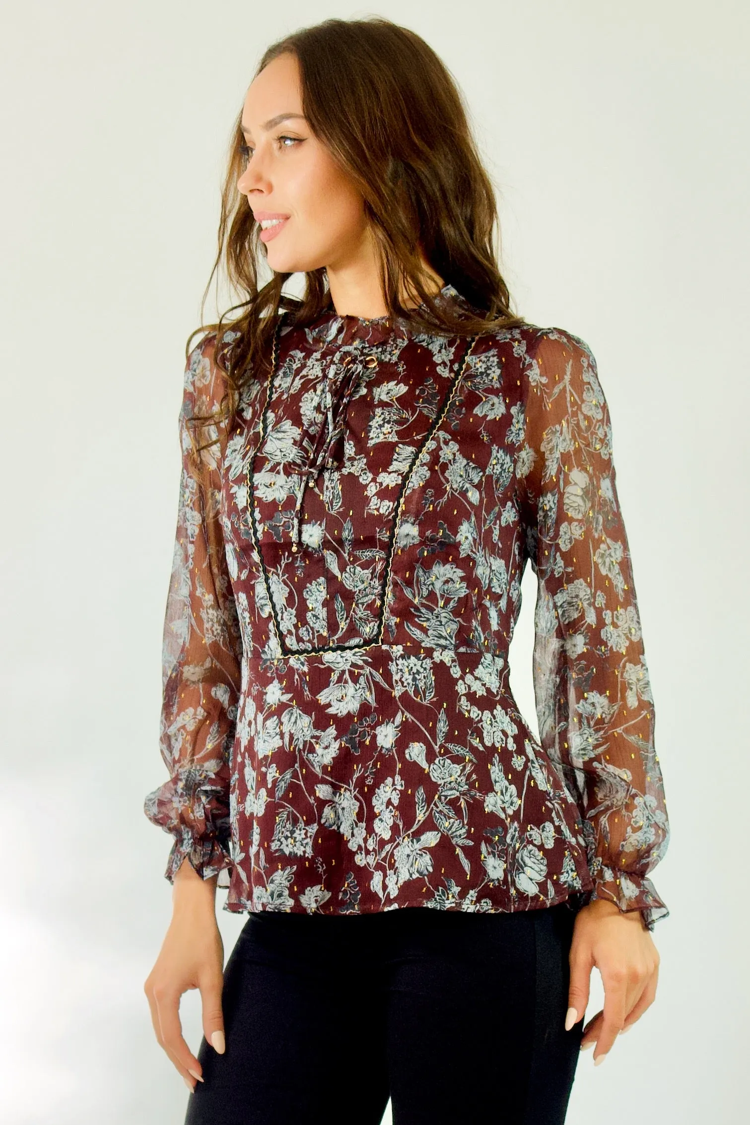 Harlow Bouse/Top- Maroon