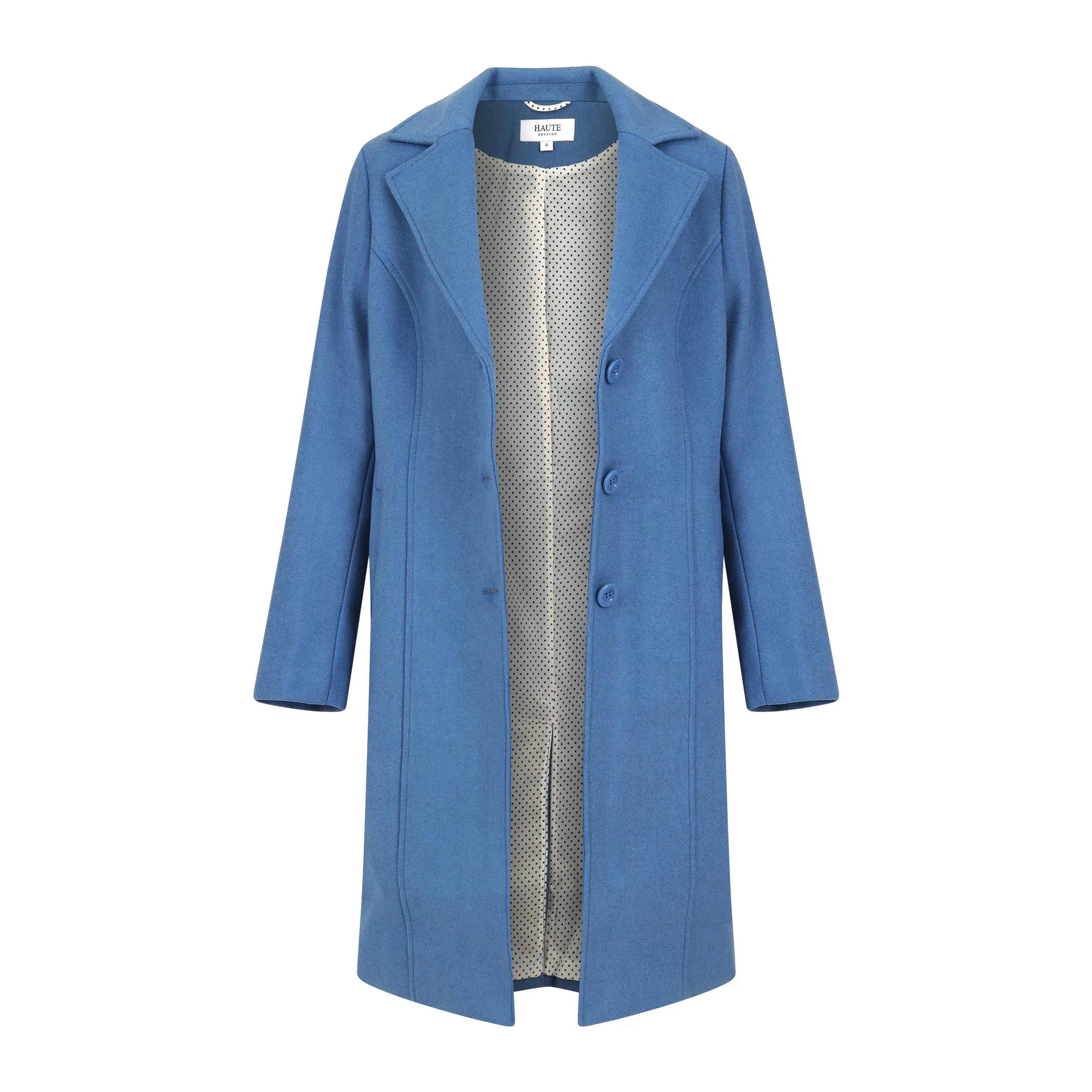 Haute Edition Women's 3/4 Length Belted Robe Pea Coat