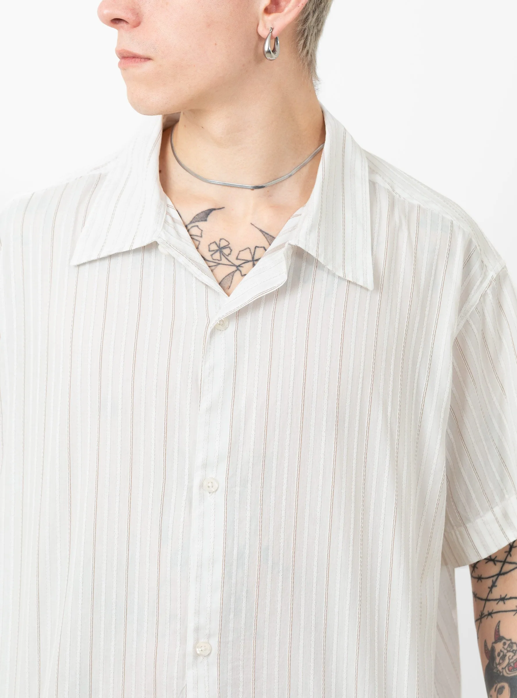 Holiday Shirt Light Brown Stripe