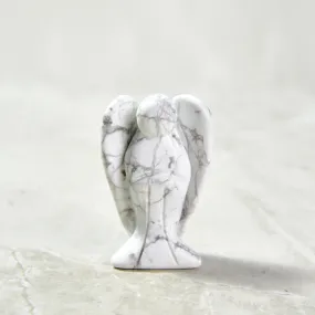 Howlite Angel Large Gemstone Carving