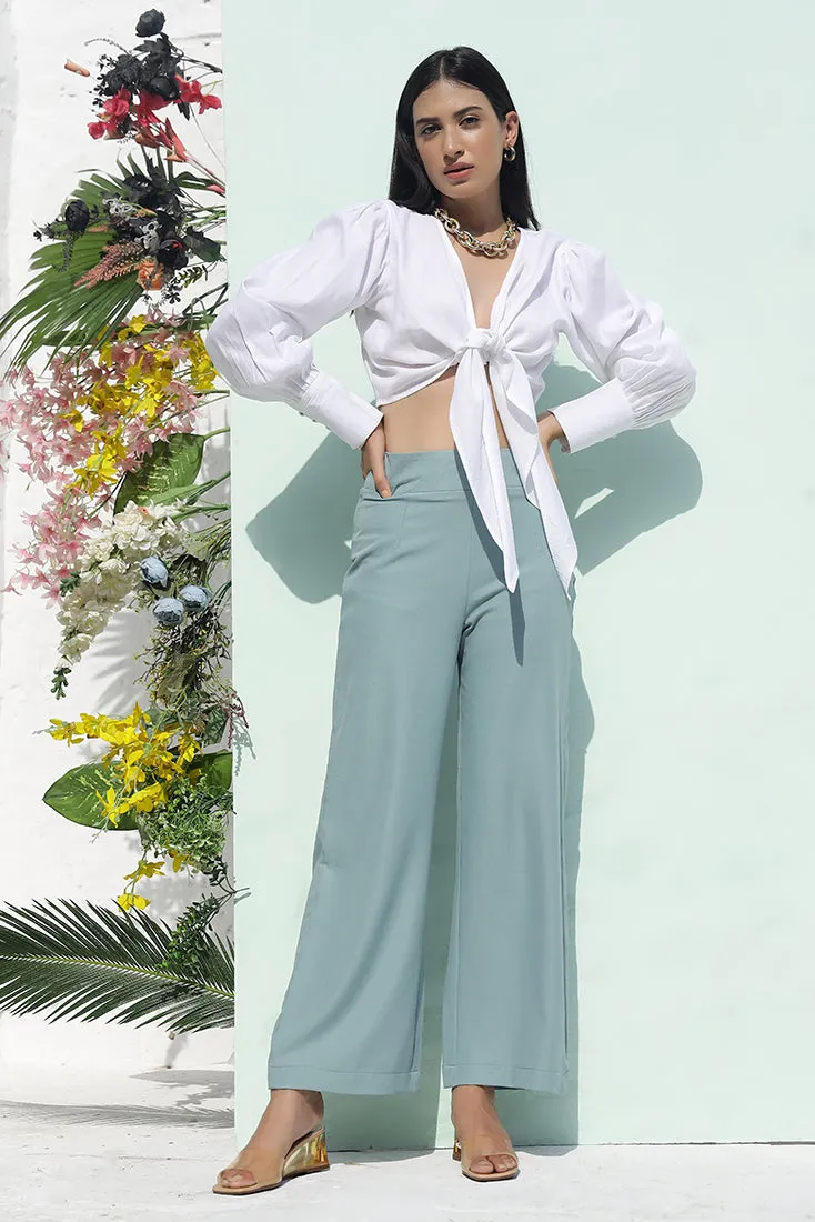 JADE-Olive Wide Leg Pants (Final Sale)