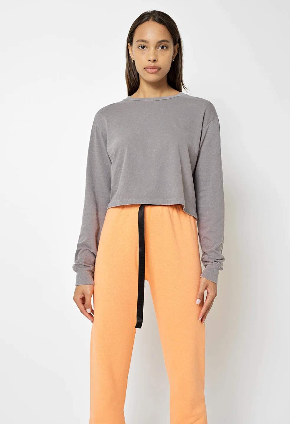 Jersey LS Cropped Tee / Oak