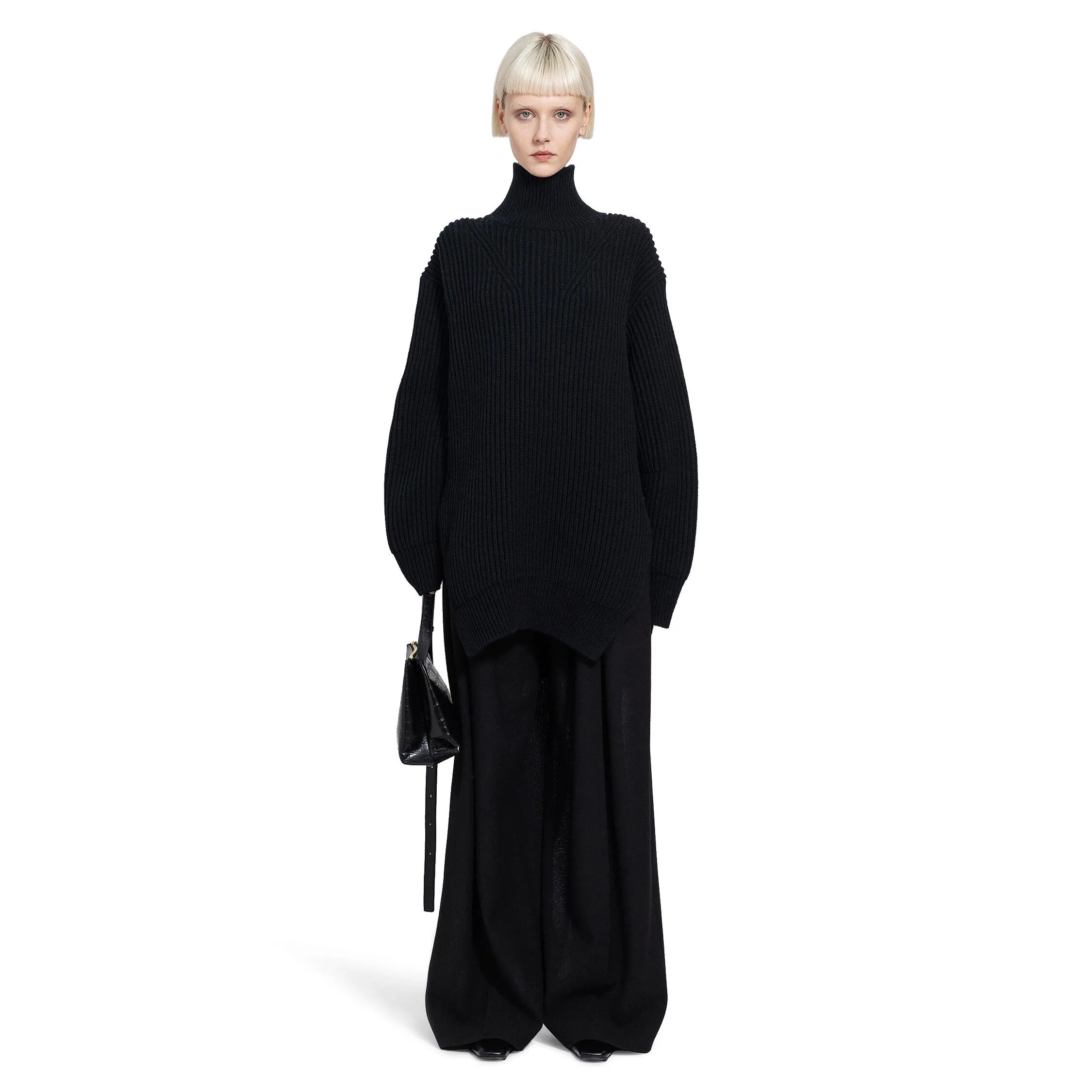 JIL SANDER WOMAN BLACK KNITWEAR