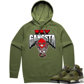 Jordan 4 Craft Olive 4s Hoodie to Match - RED FLY GANGSTA