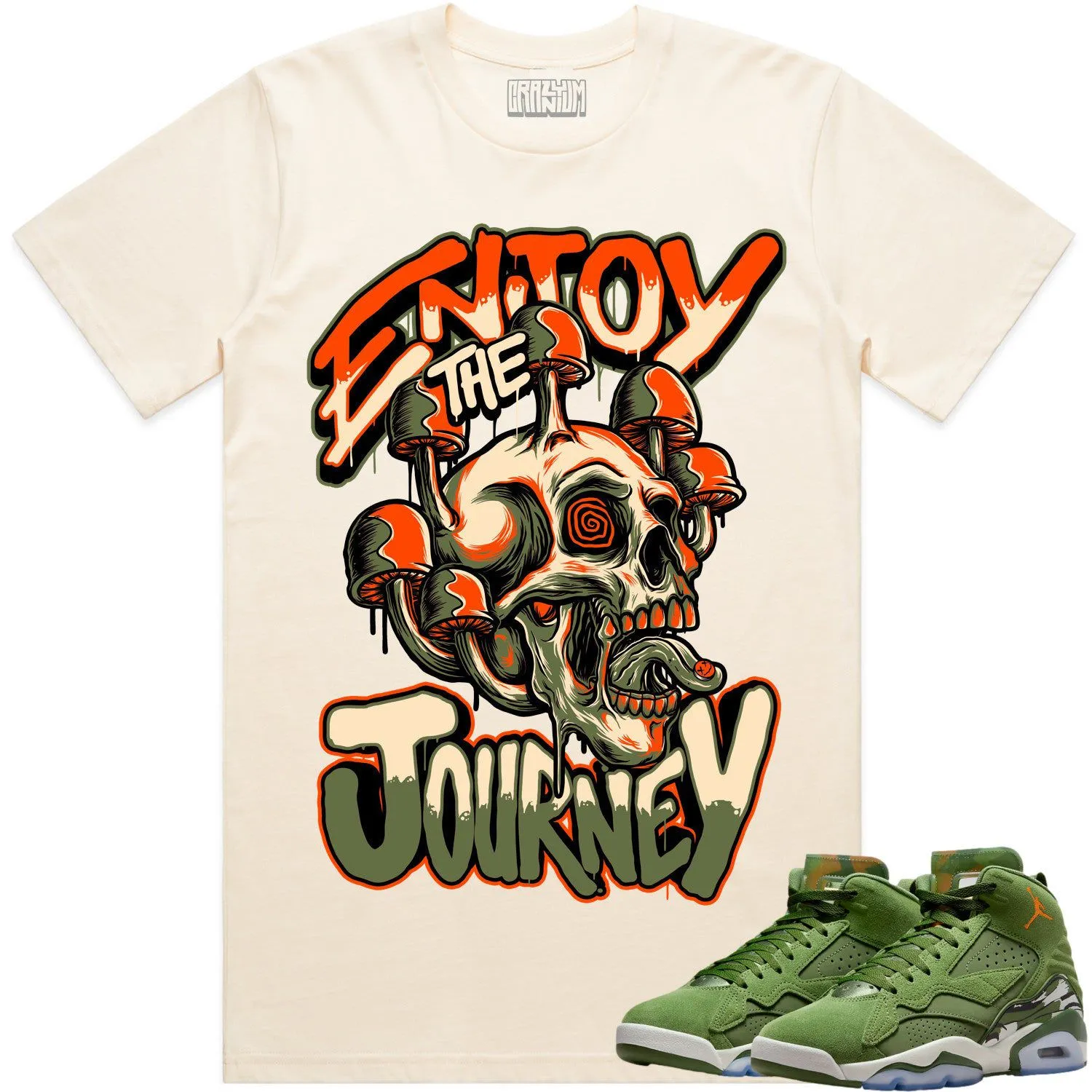 Jordan MVP Sky J Olive Shirt to Match - CELADON ENJOY THE JOURNEY