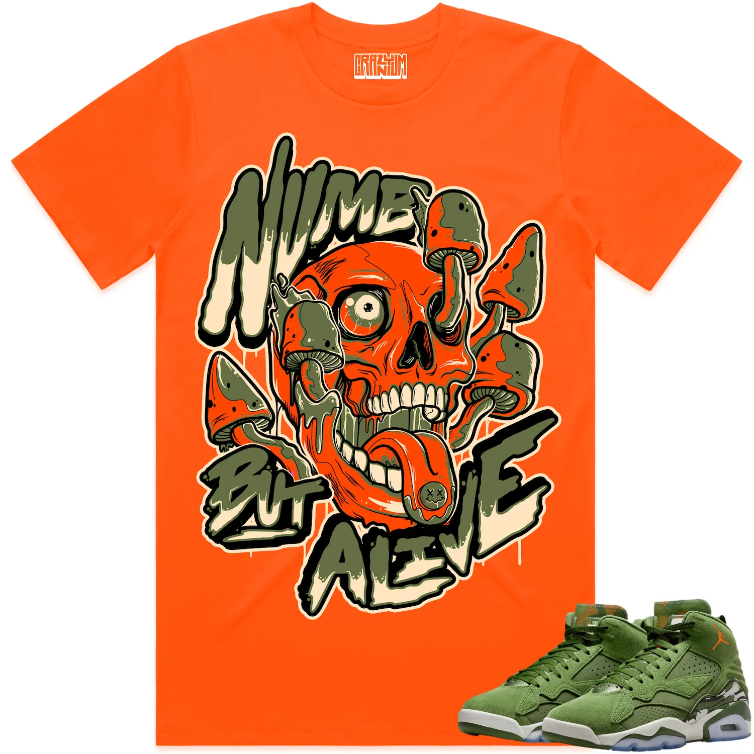 Jordan MVP Sky J Olive Shirt to Match - CELADON NUMB ALIVE