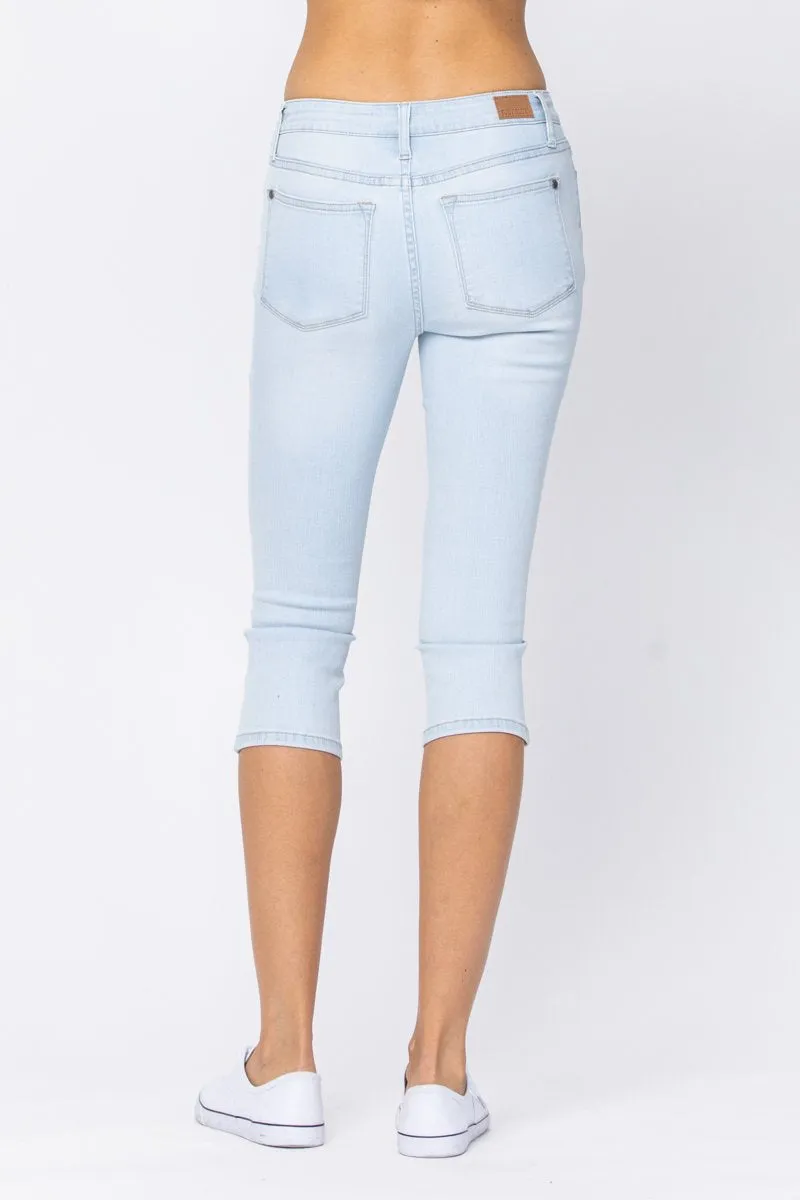 Judy Blue Ultra Light Blue Capri