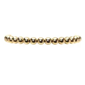 Karen Lazar  - 5 mm Yellow Gold Filled Bead Flex Bracelet