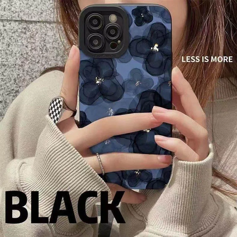 Korea Style Cute Floral Phone Cases for iPhone 14, 13, 12, 11, Pro Max, X, XS Max, XR, Plus