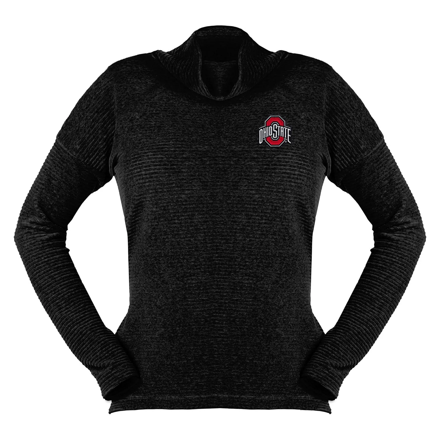 Ladies Ohio State Buckeyes Glory Cowl Crew Sweatshirt