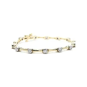 Ladies Yellow Gold Diamond Bracelet