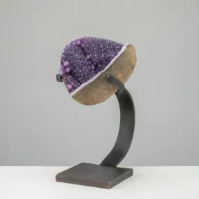 Large Uruguayan Amethyst Geode on Custom Stand - 10 / 5.5 lbs - B Grade