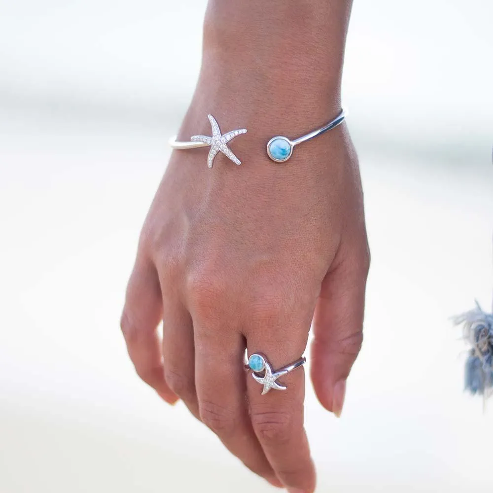 Larimar Starfish Ring