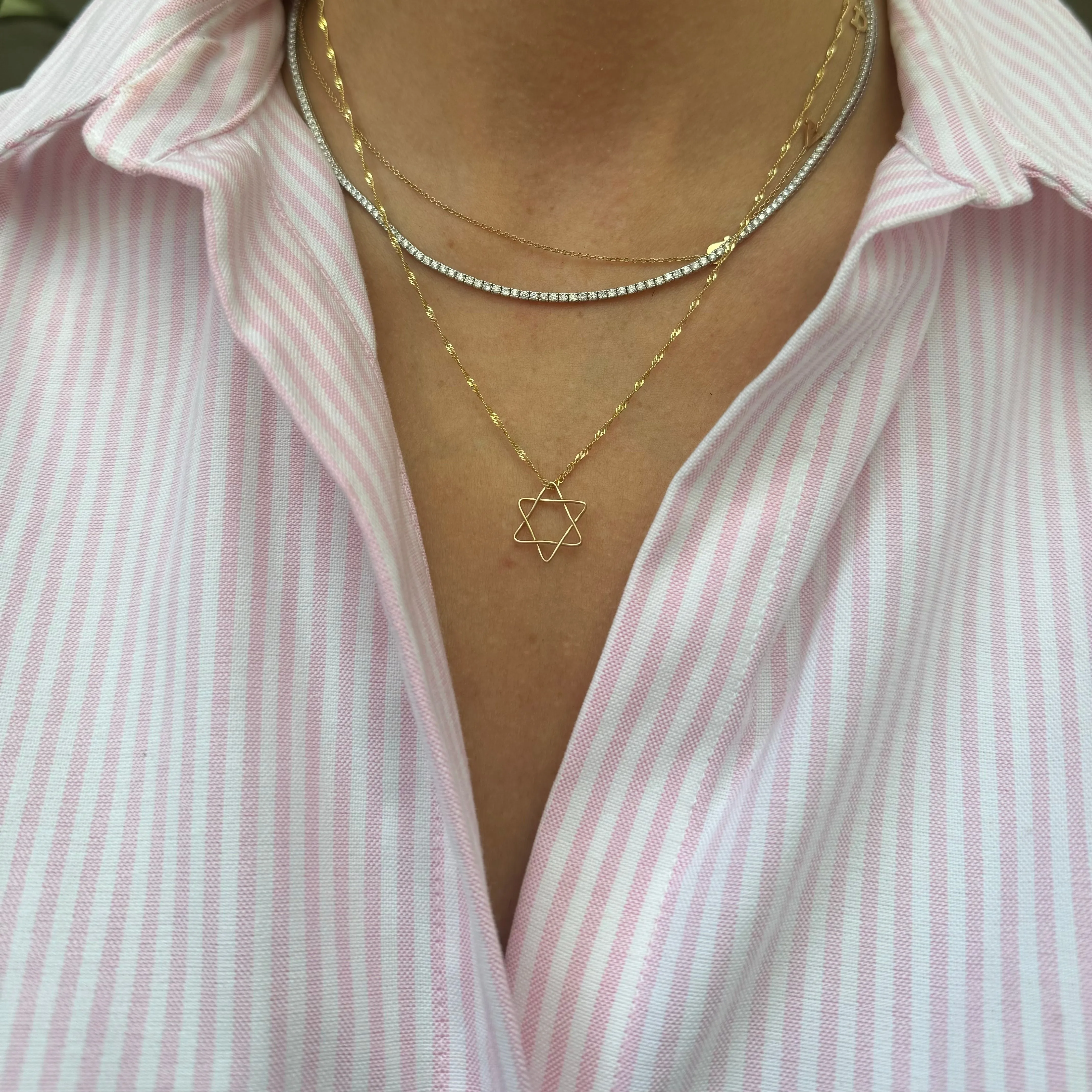 Limited Edition 14K Gold Wire Star of David Charm