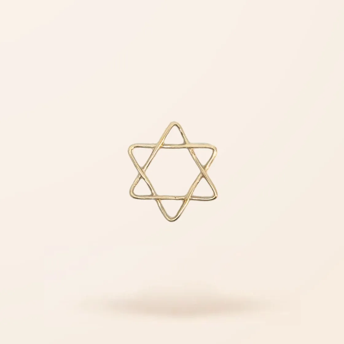 Limited Edition 14K Gold Wire Star of David Charm