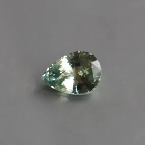 Loose 1.54 Ct Pear Green Sapphire