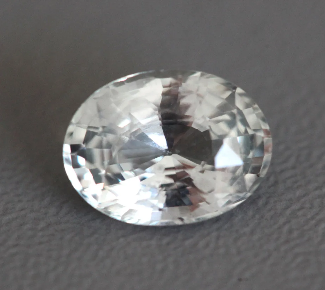 Loose 2.65 Ct Oval White Sapphire