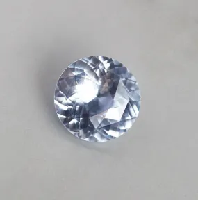 Loose 3.67 Ct Round Pastel Blue Sapphire